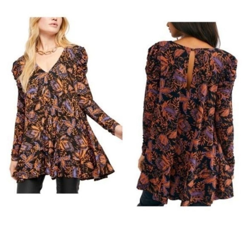 Free people hello lover floral tunic Xs
